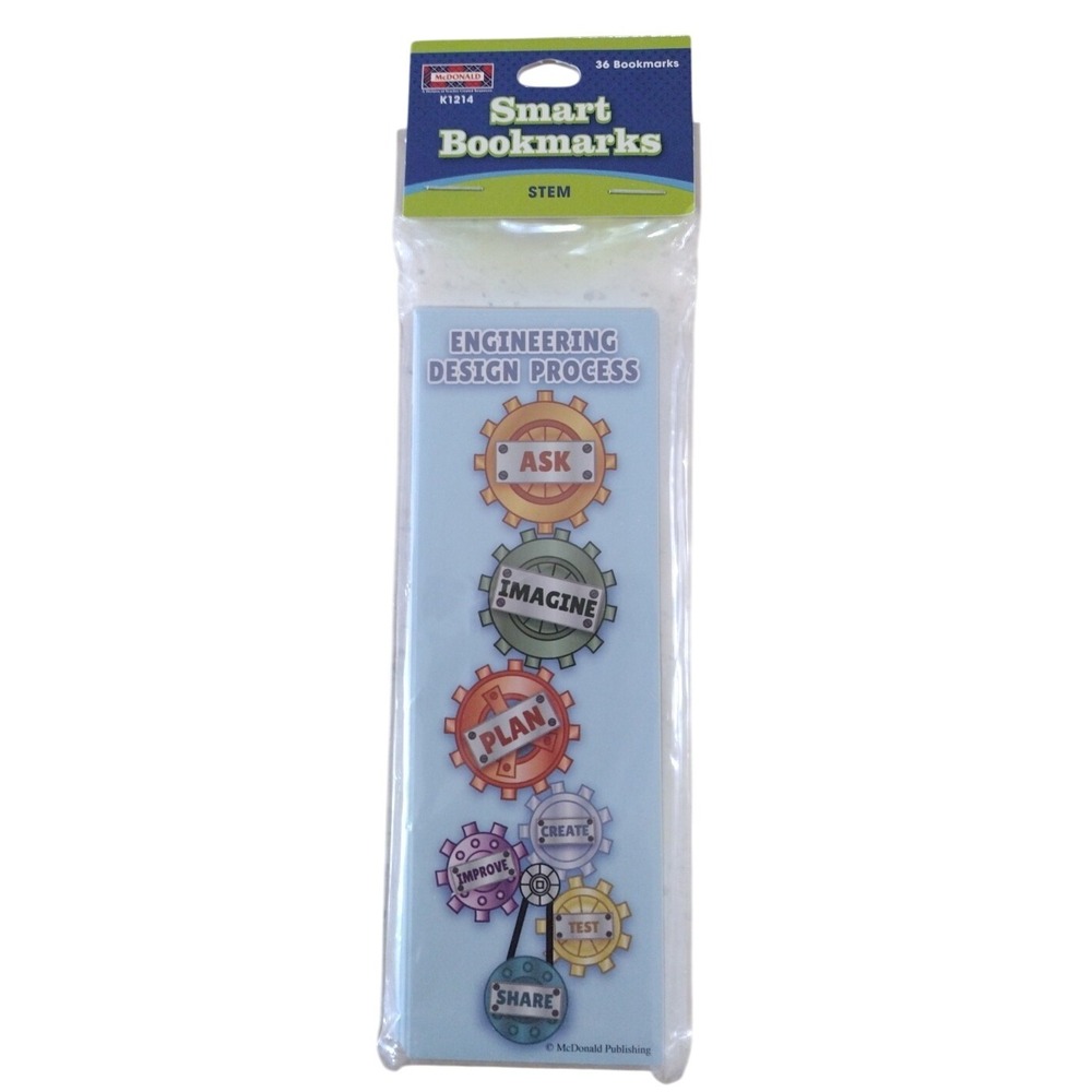 Mc Donald Smart‎ Bookmarks 36 PCS  Stem Engineering Design Process K1214